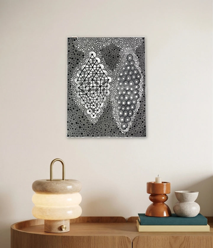 The artwork, Brainwave 3, by Sunny Chapman, displayed in a room.
