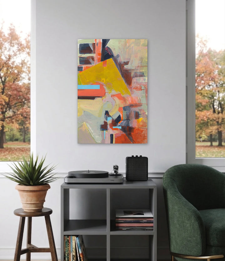 The artwork, The Shift, by Veronica Lawlor, displayed in a room.