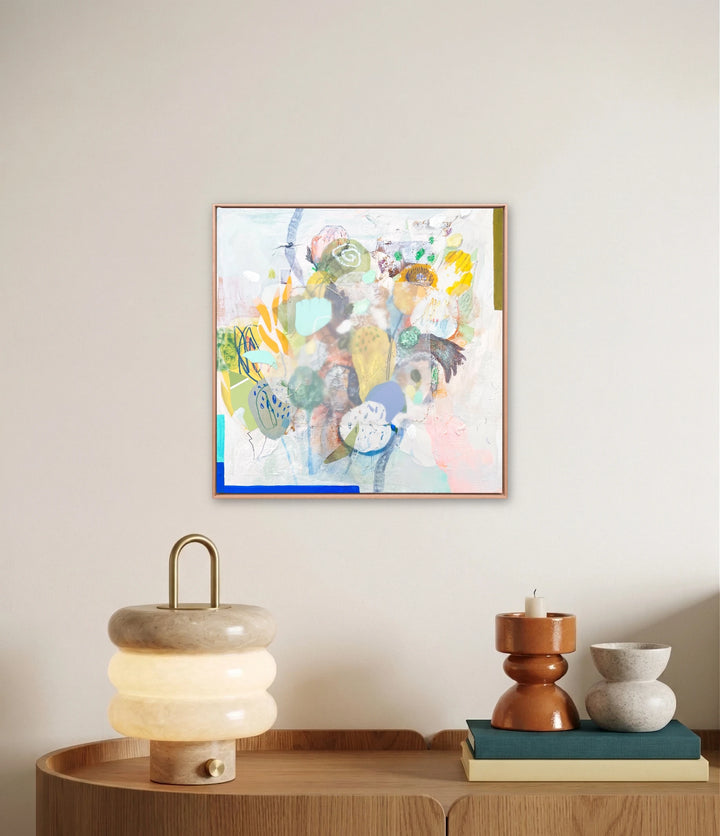 The artwork, Unknown Bouquet No.2, by Linden Eller, displayed in a room.