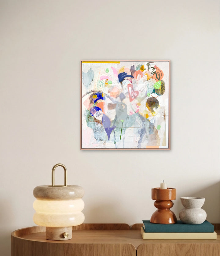 The artwork, Unknown Bouquet No.3, by Linden Eller, displayed in a room.