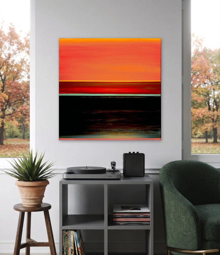 The artwork, Geo #4, by Vanessa Ryan, displayed in a room.