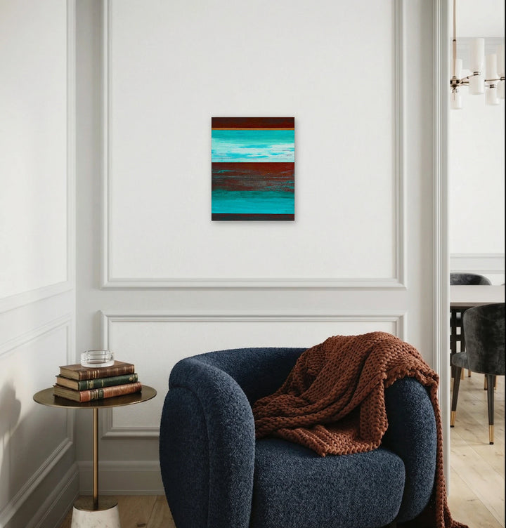 The artwork, October Morning, by Vanessa Ryan, displayed in a room.