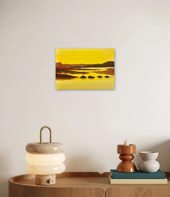 The artwork, Westport, by Melanie Kozol, displayed in a room.