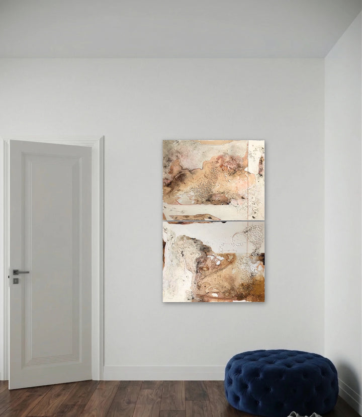 The artwork, Body of Terrain #2, by Sinejan Kılıç Buchina, displayed in a room.