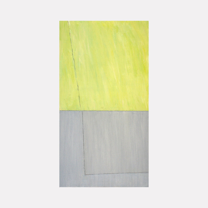 Green and Grey Couple Diptych by Francie Lyshak is a Curina art piece featuring two minimalist panels with textured layers of green and soft gray, blending subtle geometric forms to evoke calmness and balance in a refined modern composition.