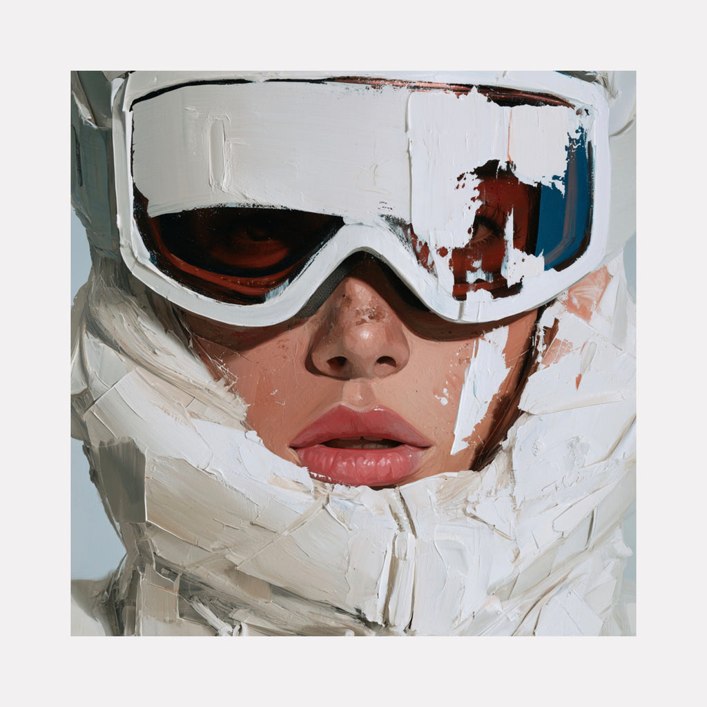 Skiing in White