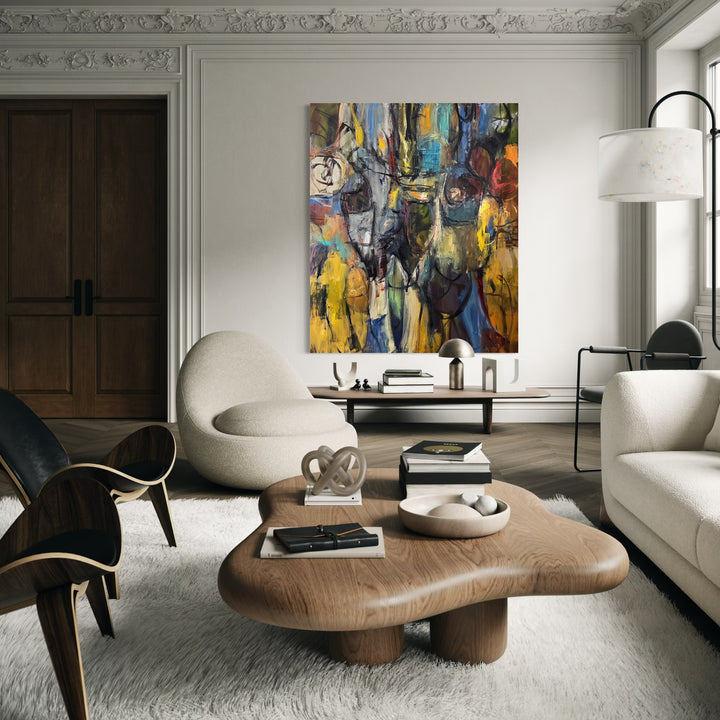 The artwork, Looking Glass, by David Quentin Sheldon, displayed in a room.