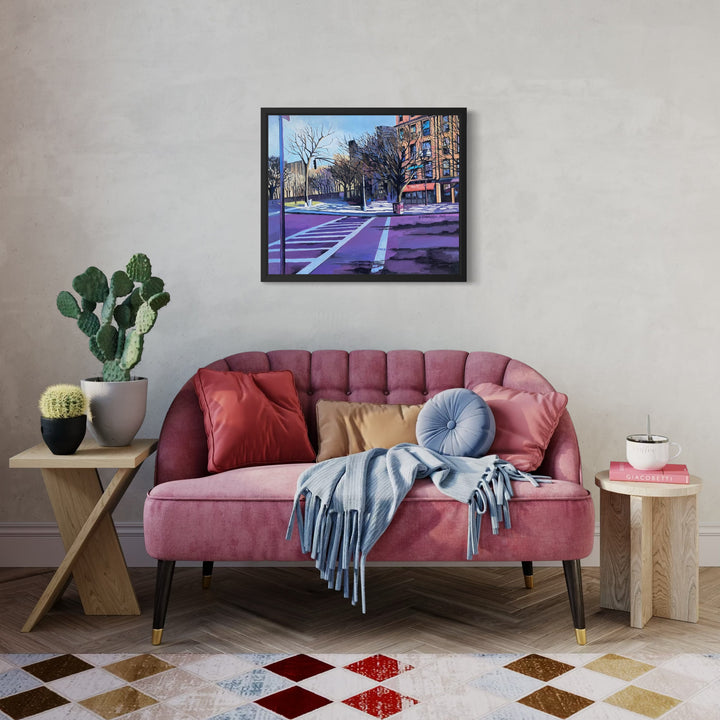 The artwork, Intersection, by Kristin Stashenko, displayed in a room.