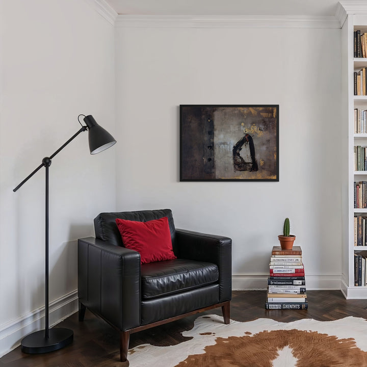 The artwork, Fusion of Elements, by Diane Lounsberry-Williams, displayed in a room.