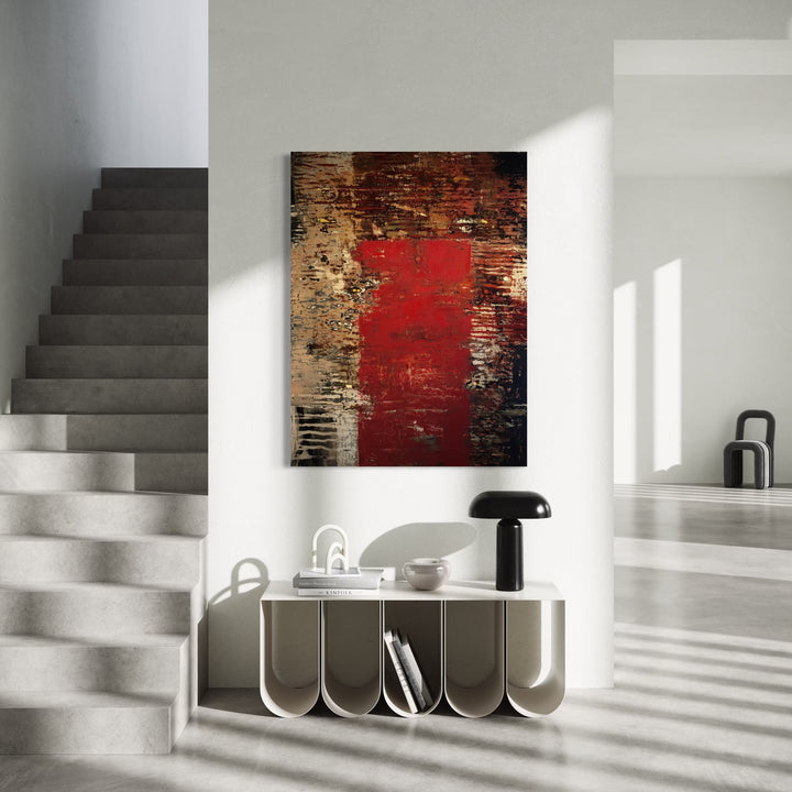 The artwork, Stria II, by Diane Lounsberry-Williams, displayed in a room.