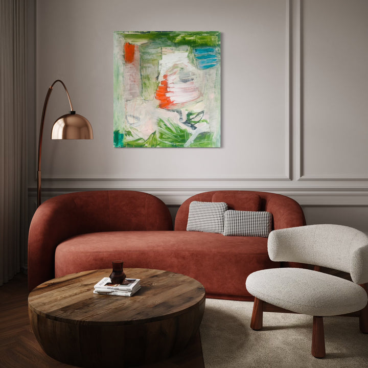 The artwork, Nothing Really Matters, Love is All I Need, by Petra Nimtz, displayed in a room.