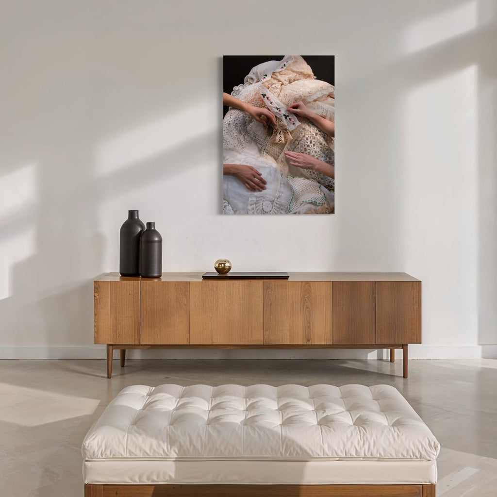 The artwork, 080A8277, by Eunice Pais, displayed in a room.