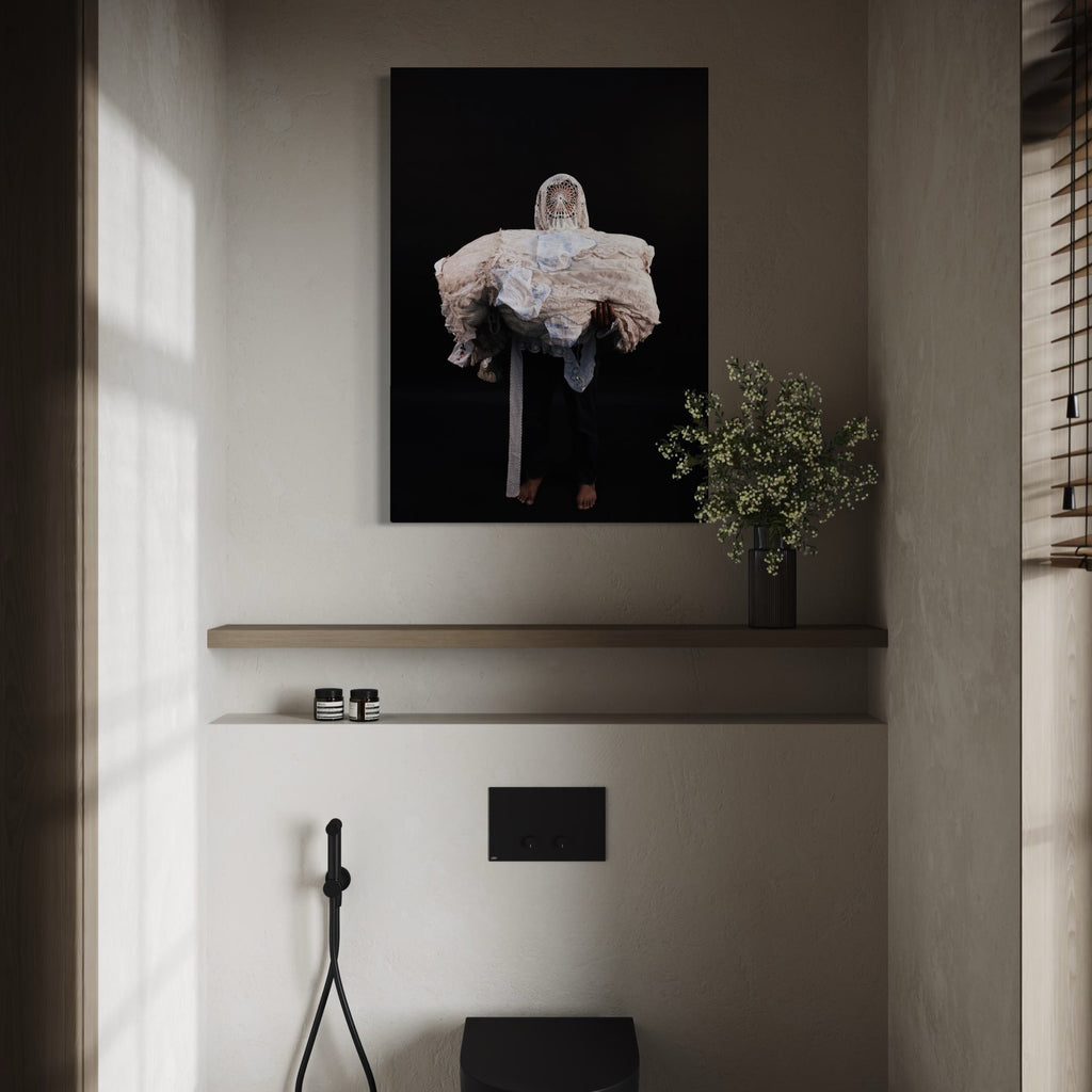 The artwork, 080A8567, by Eunice Pais, displayed in a room.
