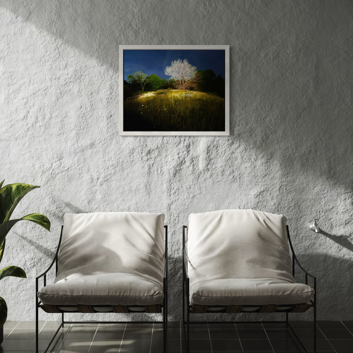 The artwork, Stand #2, by Gordon Saperia, displayed in a room.