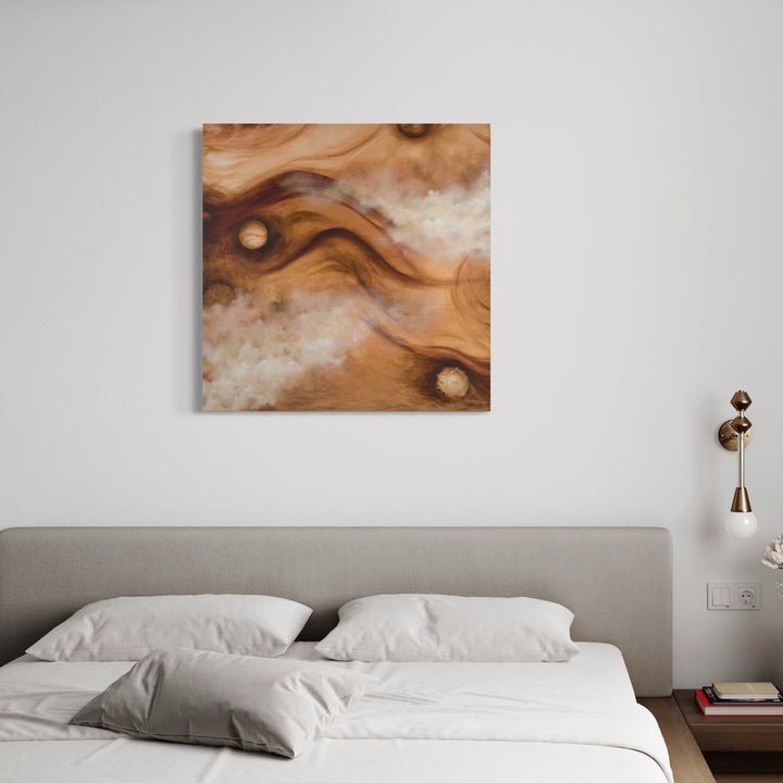 The artwork, 300 Years Is A Long Time, by Anne Cherubim, displayed in a room.