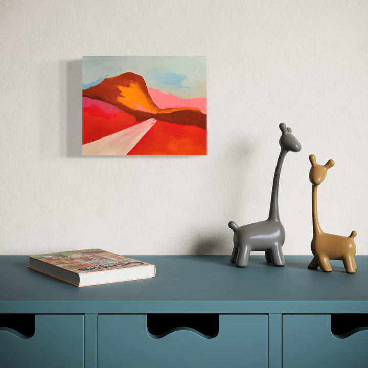 The artwork, 3, by Joanie Flickinger, displayed in a room.