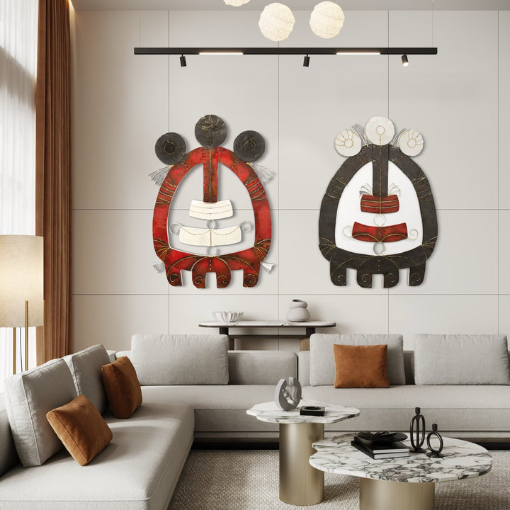 The artwork, 6 Scoops, by Adina Andrus, displayed in a room.