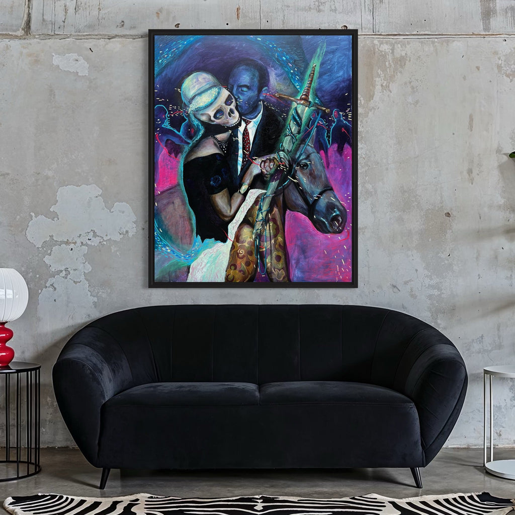 The artwork, ARCHIVAL MEMORY 18- AFTER LIFE , by Griffin Cordell, displayed in a room.