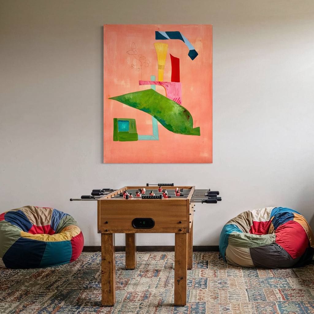 The artwork, A Balancing Act, by Gail Winbury, displayed in a room.