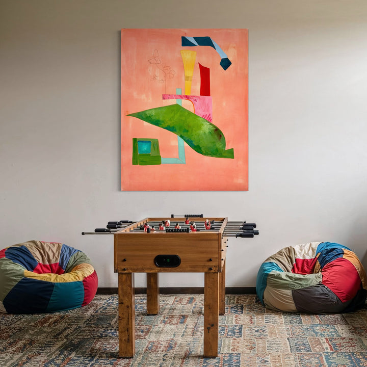 The artwork, A Balancing Act, by Gail Winbury, displayed in a room.