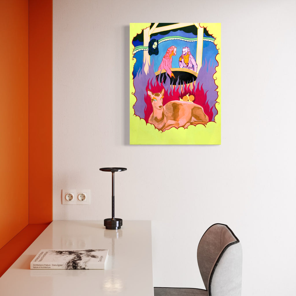 The artwork, A Drip in the Distance, by Eriko Hattori, displayed in a room.