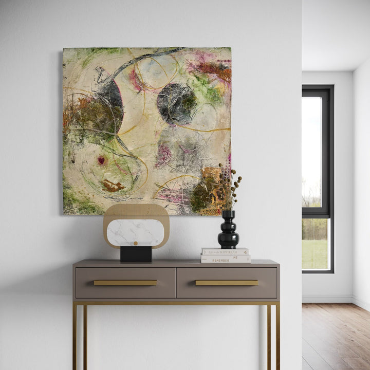 The artwork, A Mermaid’s Adventure, by Deborah Chaney, displayed in a room.