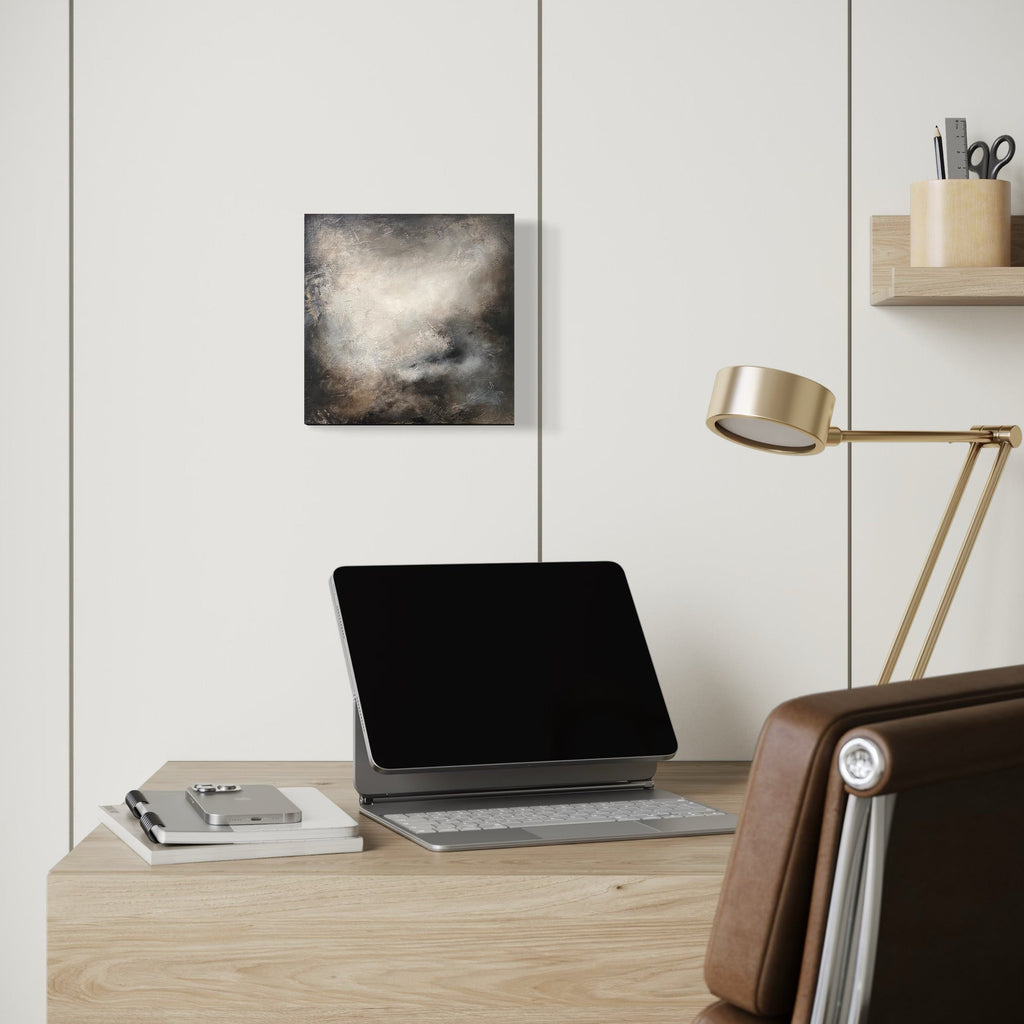 The artwork, A Moment in Time IV, by Xanthippe Tsalimi, displayed in a room.
