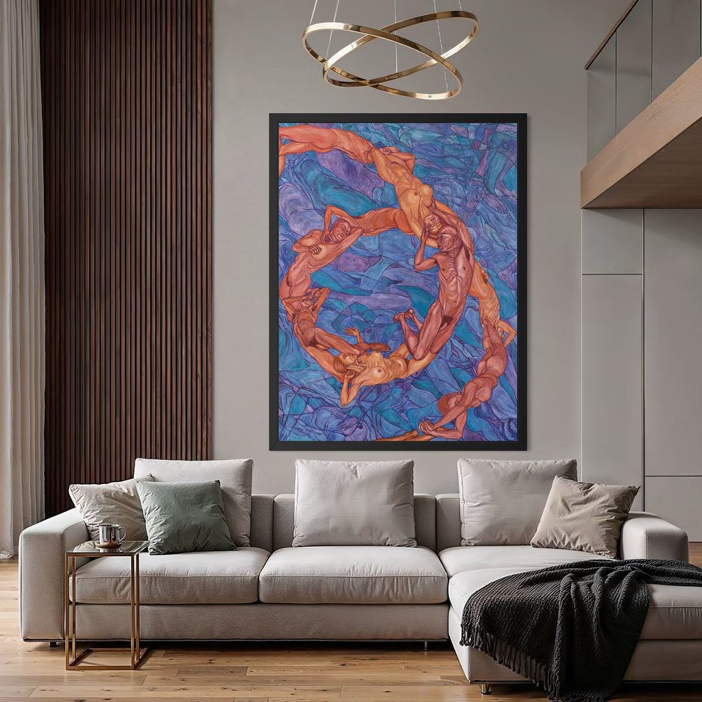 The artwork, A  Red Song in the Night, by Sol Kjok, displayed in a room.