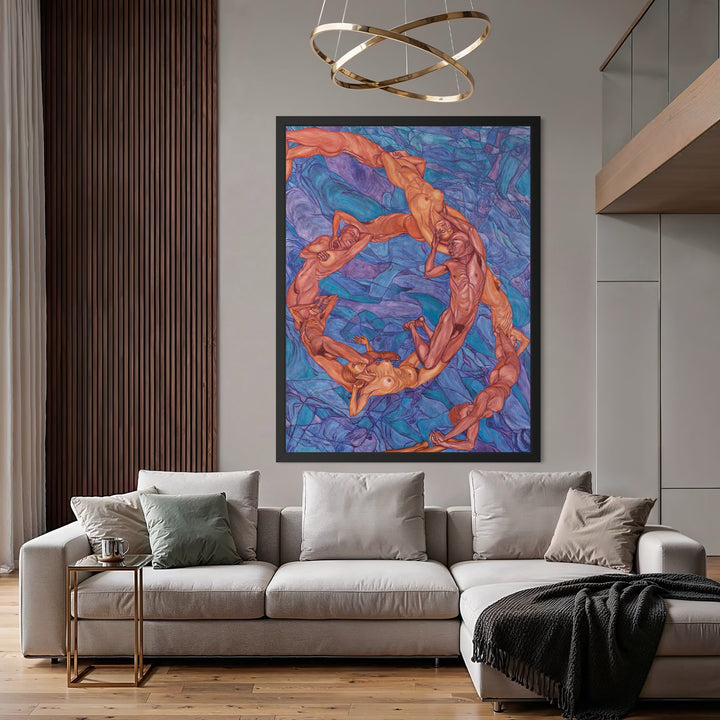 The artwork, A  Red Song in the Night, by Sol Kjok, displayed in a room.