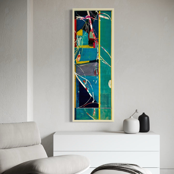 The artwork, Abstract 16.25, by Owen Brown, displayed in a room.