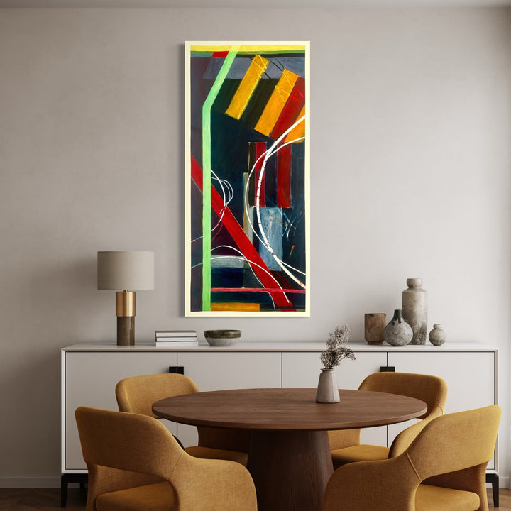 The artwork, Abstract 17.25, by Owen Brown, displayed in a room.