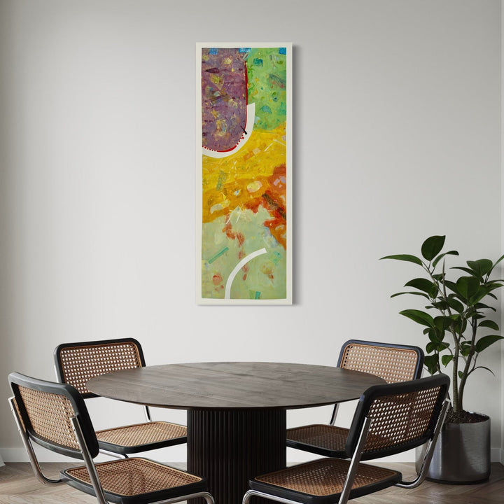 The artwork, Abstract 19.25, by Owen Brown, displayed in a room.