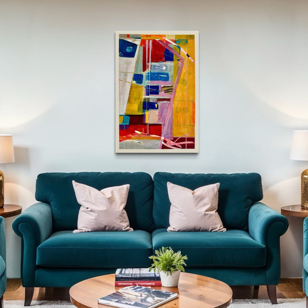 The artwork, Abstract 20.25, by Owen Brown, displayed in a room.