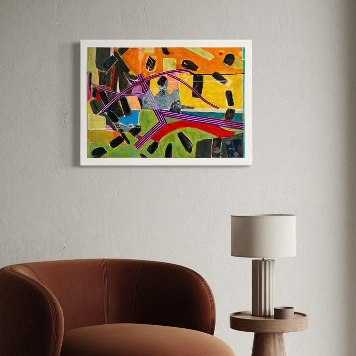 The artwork, Abstract 26.25, by Owen Brown, displayed in a room.