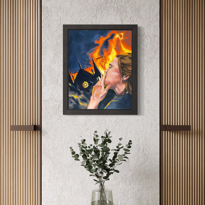The artwork, Acceptance, by Jessica Preble, displayed in a room.