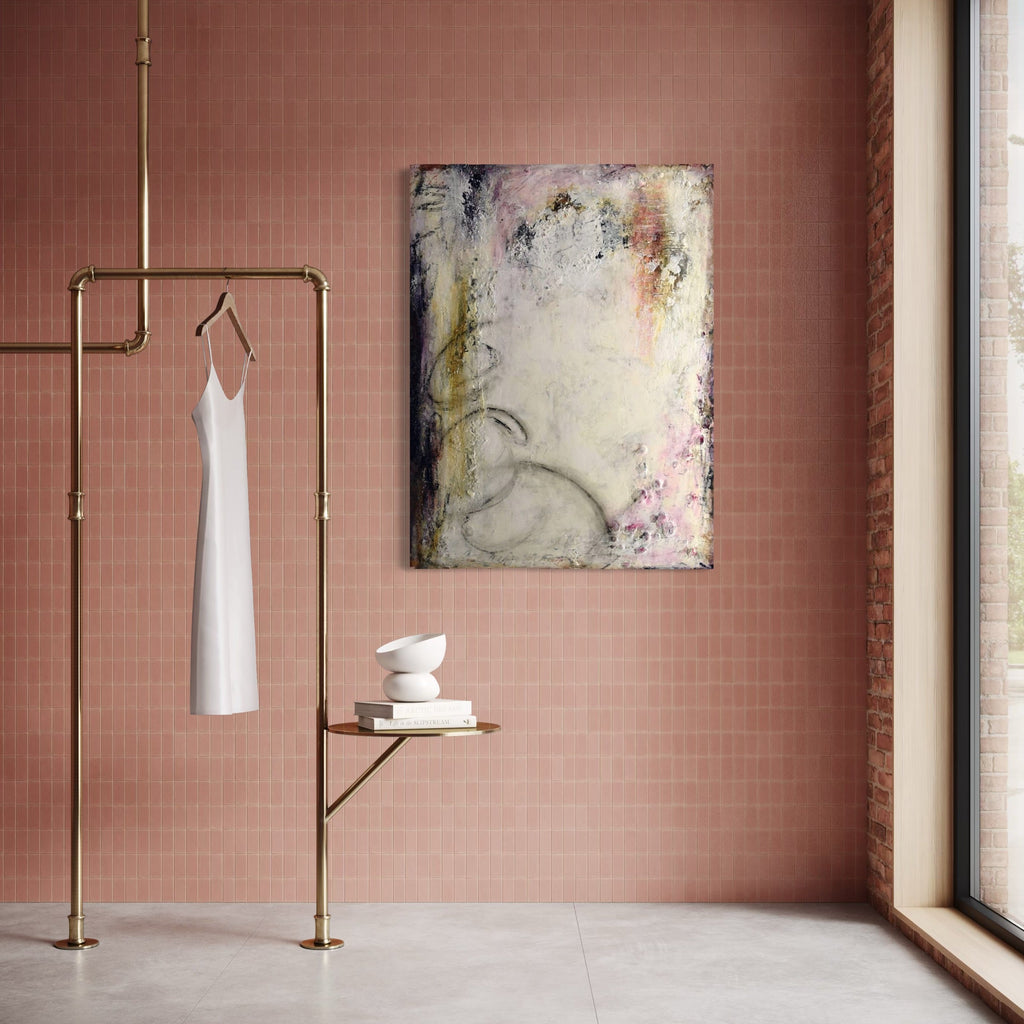 The artwork, Acknowledgment, by Deborah Chaney, displayed in a room.