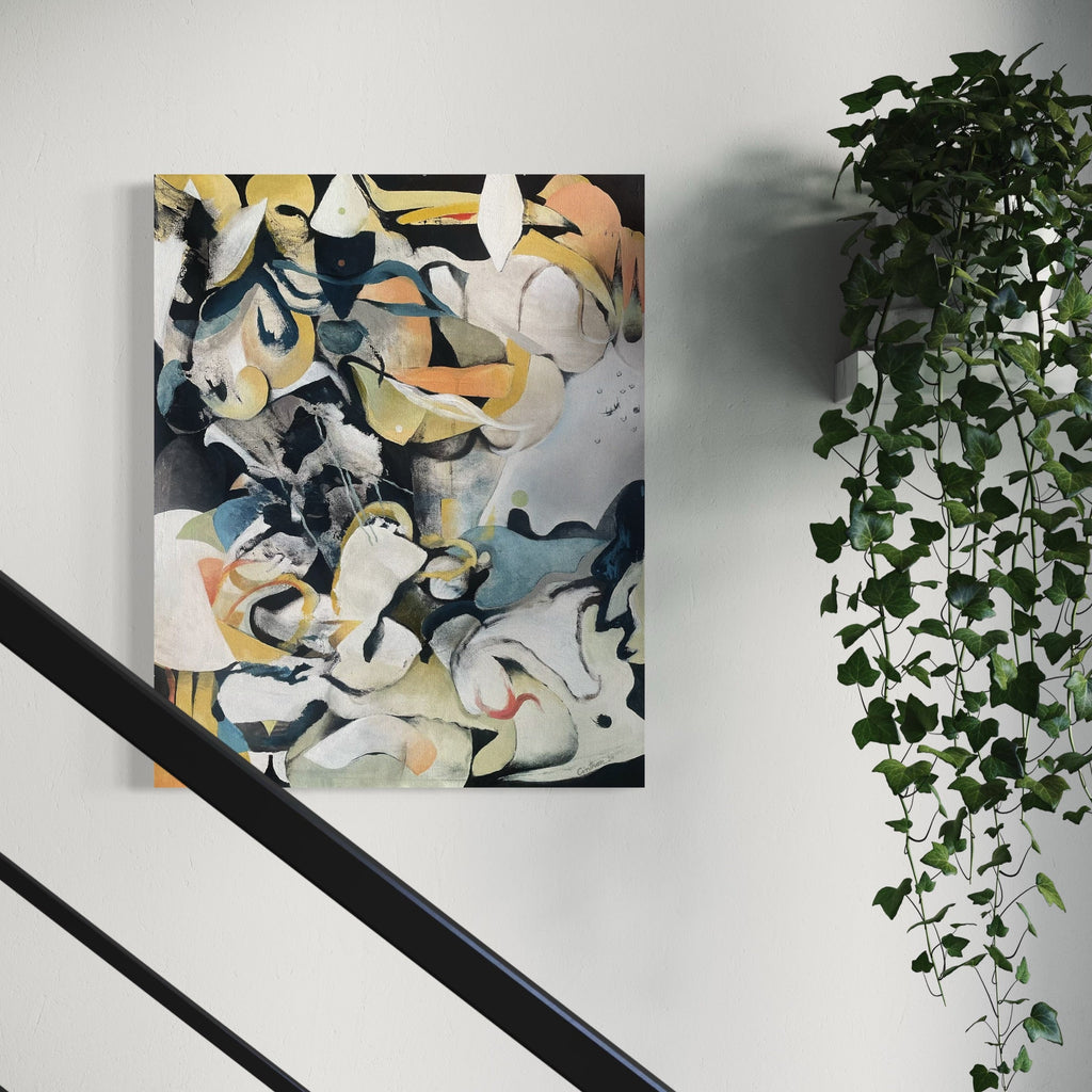 The artwork, After the Rain, by David Louis Cintron, displayed in a room.