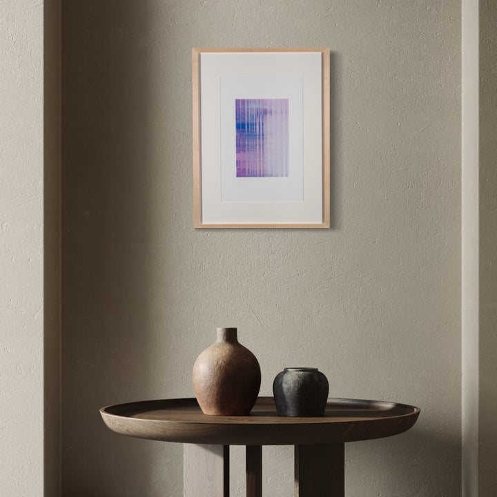 The artwork, Algorithmic Textures (#7), by Craftwork, displayed in a room.