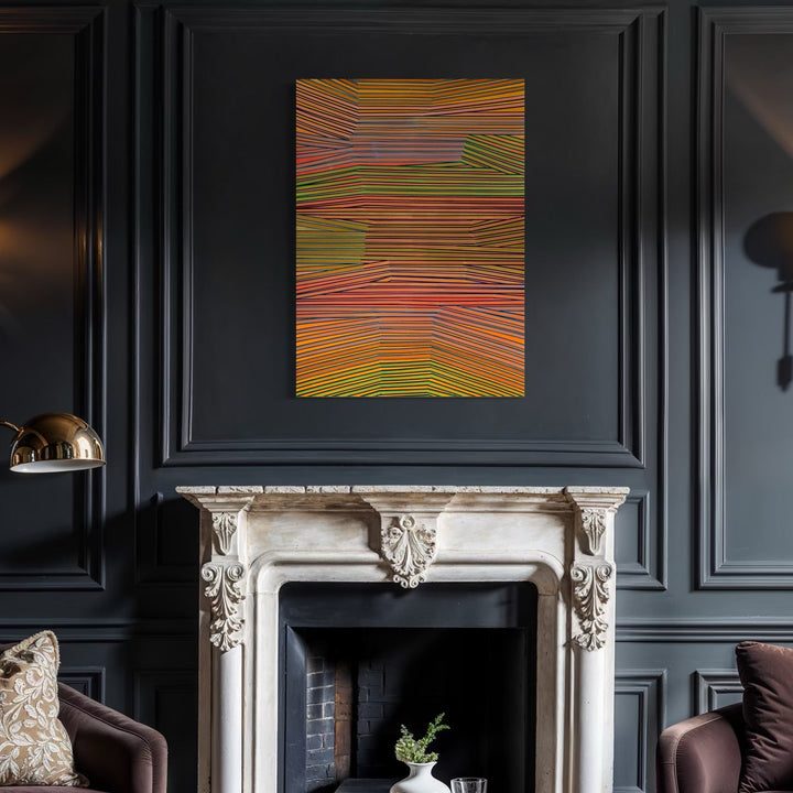 The artwork, All Mine, by Elyce Abrams, displayed in a room.