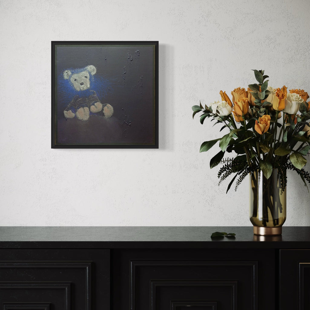 The artwork, All you can truly own is your shadow 4, by Ken Schiano, displayed in a room.