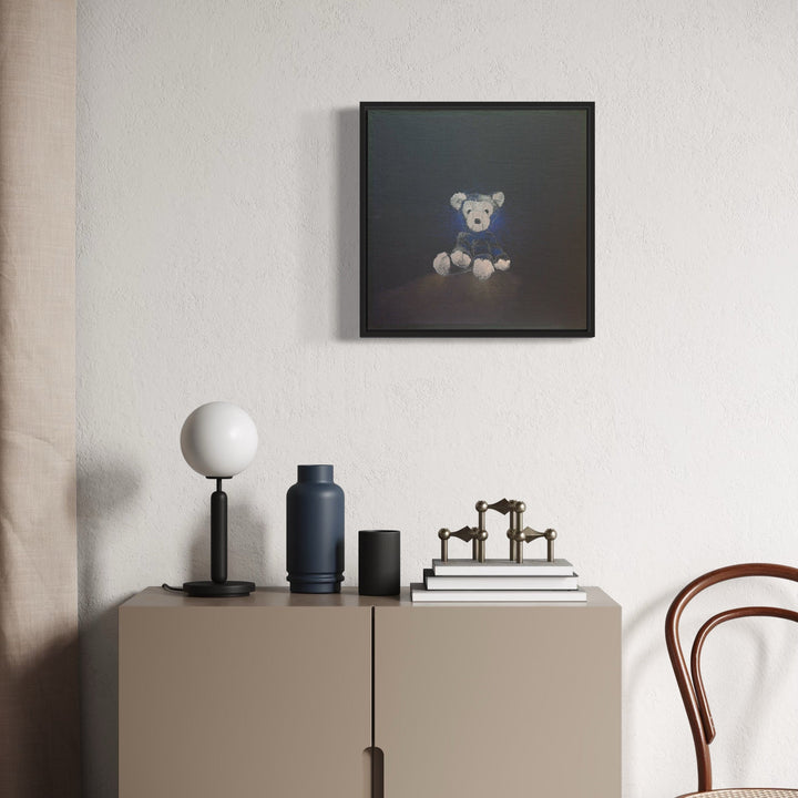 The artwork, All you can truly own is your shadow 5, by Ken Schiano, displayed in a room.