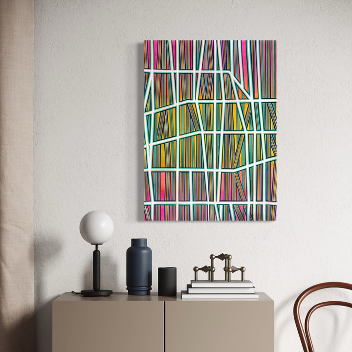 The artwork, Almost A Year, by Elyce Abrams, displayed in a room.