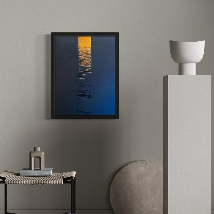 The artwork, Amarillo Melt , by Starr Tucker-Ortega, displayed in a room.