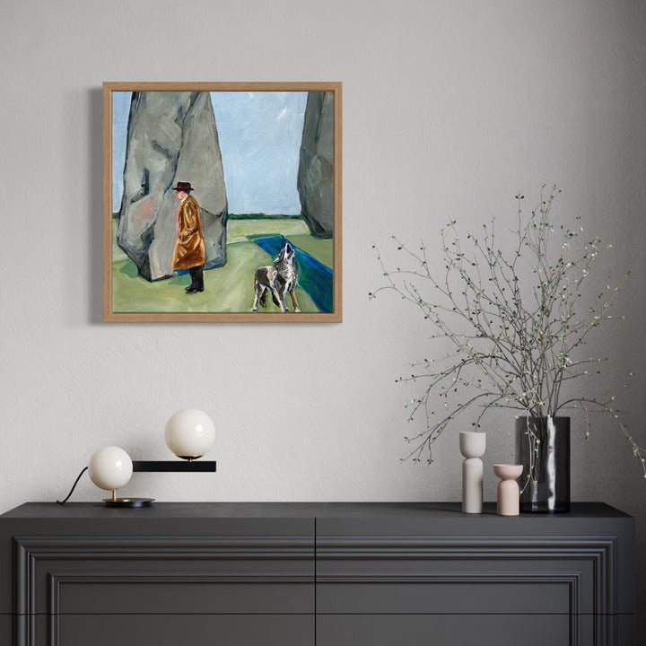 The artwork, An Unremarkable Day, by Jo Carol Mitchell-Rogers, displayed in a room.