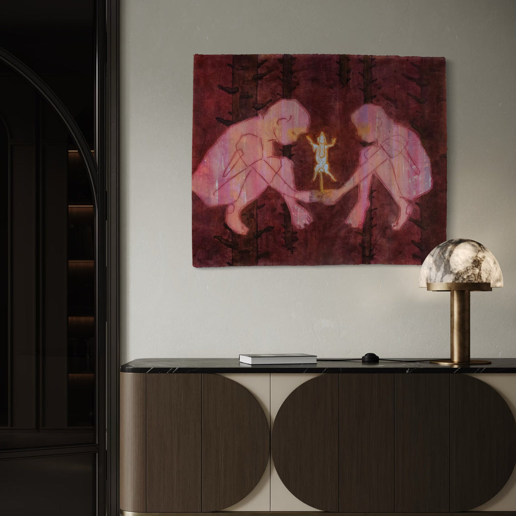 The artwork, And There Will Be Time, by Patrick Bower, displayed in a room.