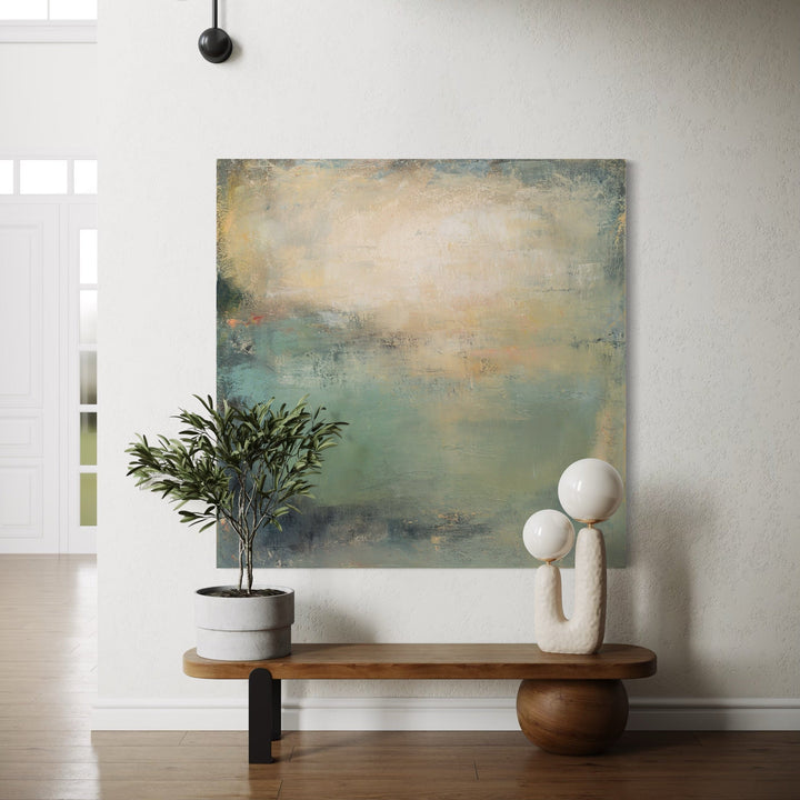 The artwork, April II, by Xanthippe Tsalimi, displayed in a room.