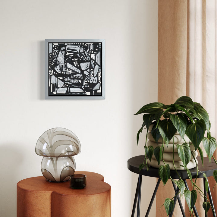 The artwork, Armored, by Mark Brosseau, displayed in a room.