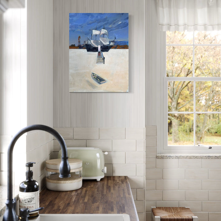 The artwork, Attachment Theory, by Chris Baily, displayed in a room.