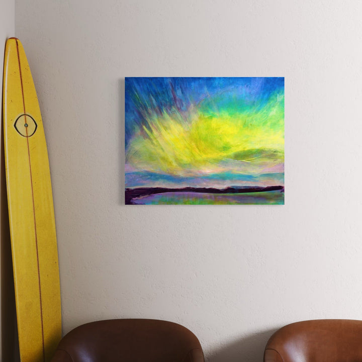 The artwork, Awakening, by Carla Forrest, displayed in a room.