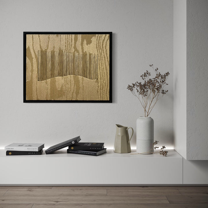 The artwork, Balconies, by Quynn Douglas Dale, displayed in a room.